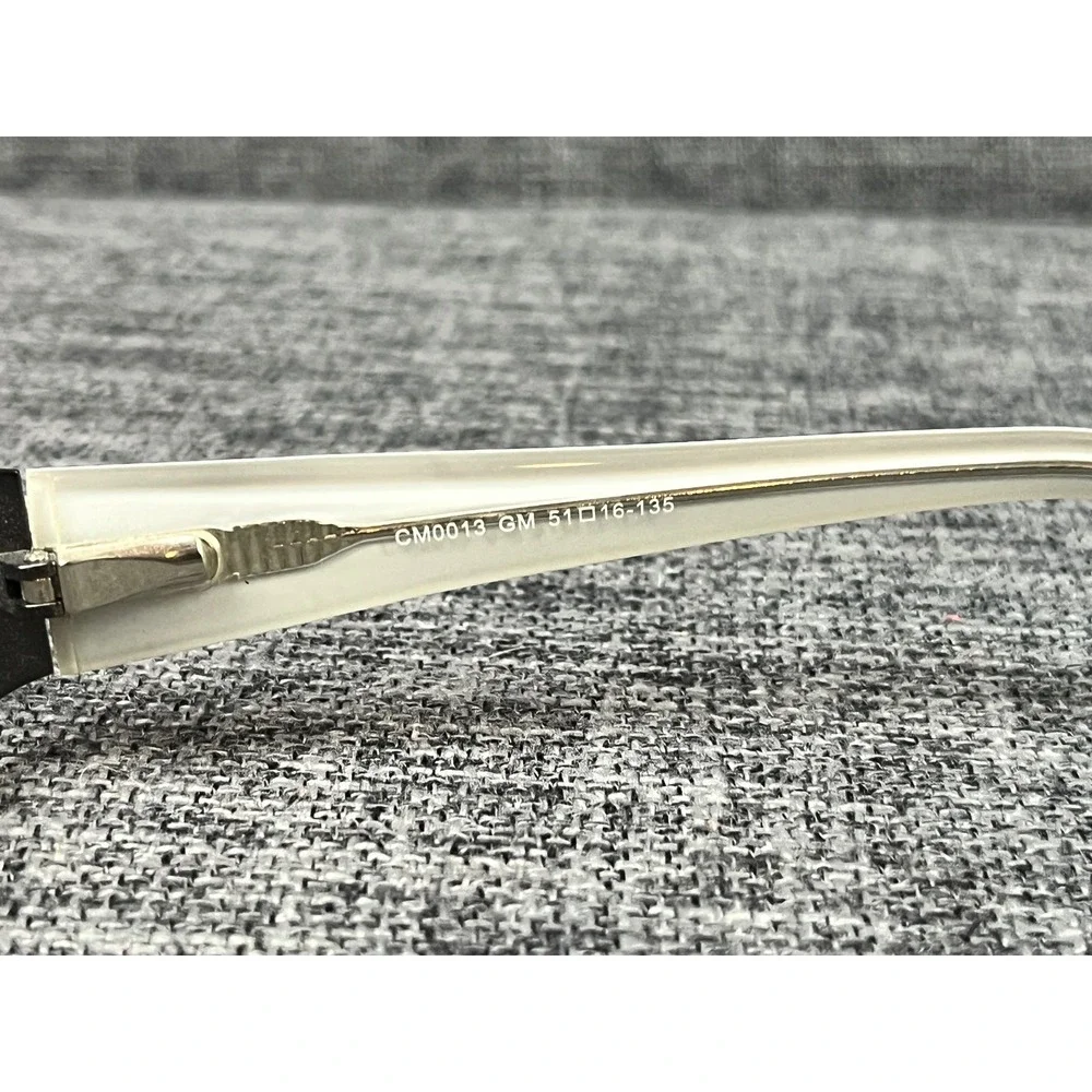 Chelsea Morgan GM Black White Rectangular Eyeglasses 51-16-135 Dotted Temple